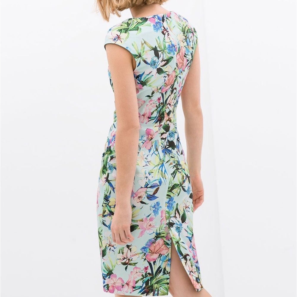 Zara Floral Midi Dress - Multicolor